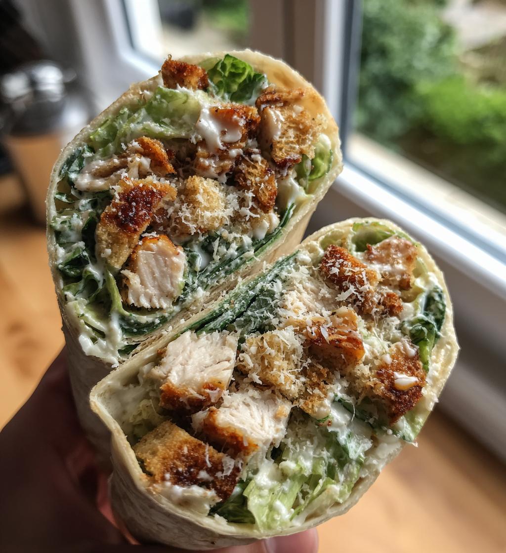 chicken caesar salad wrap