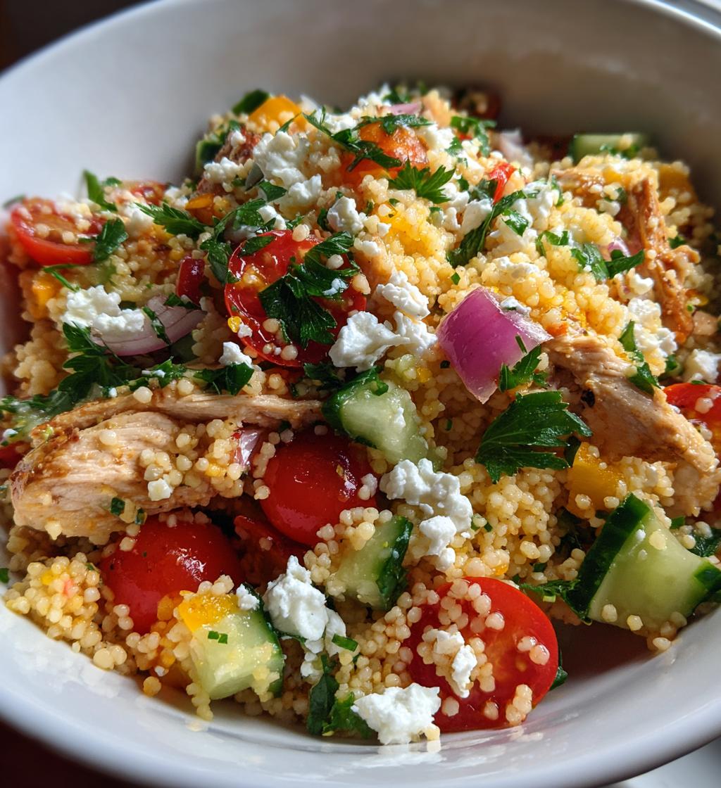 chicken couscous salad - detail 1