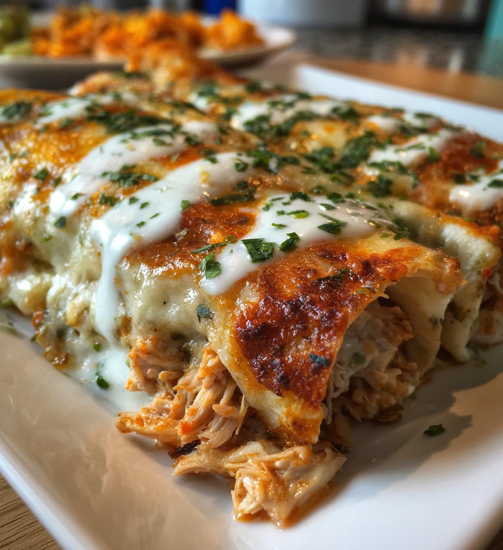 chicken enchiladas with sour cream white sauce - detail 1
