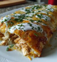 chicken enchiladas with sour cream white sauce