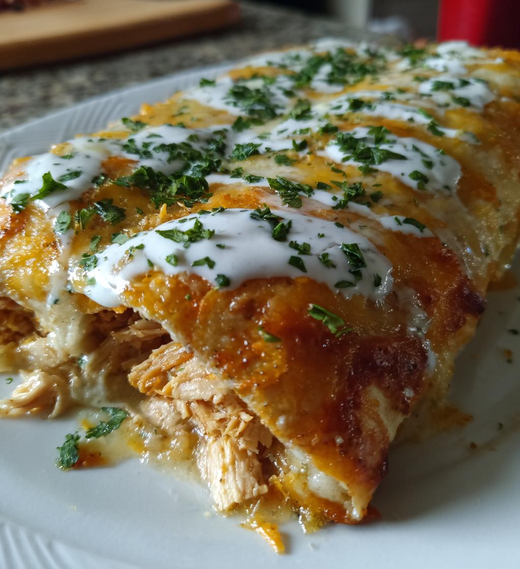 chicken enchiladas with sour cream white sauce