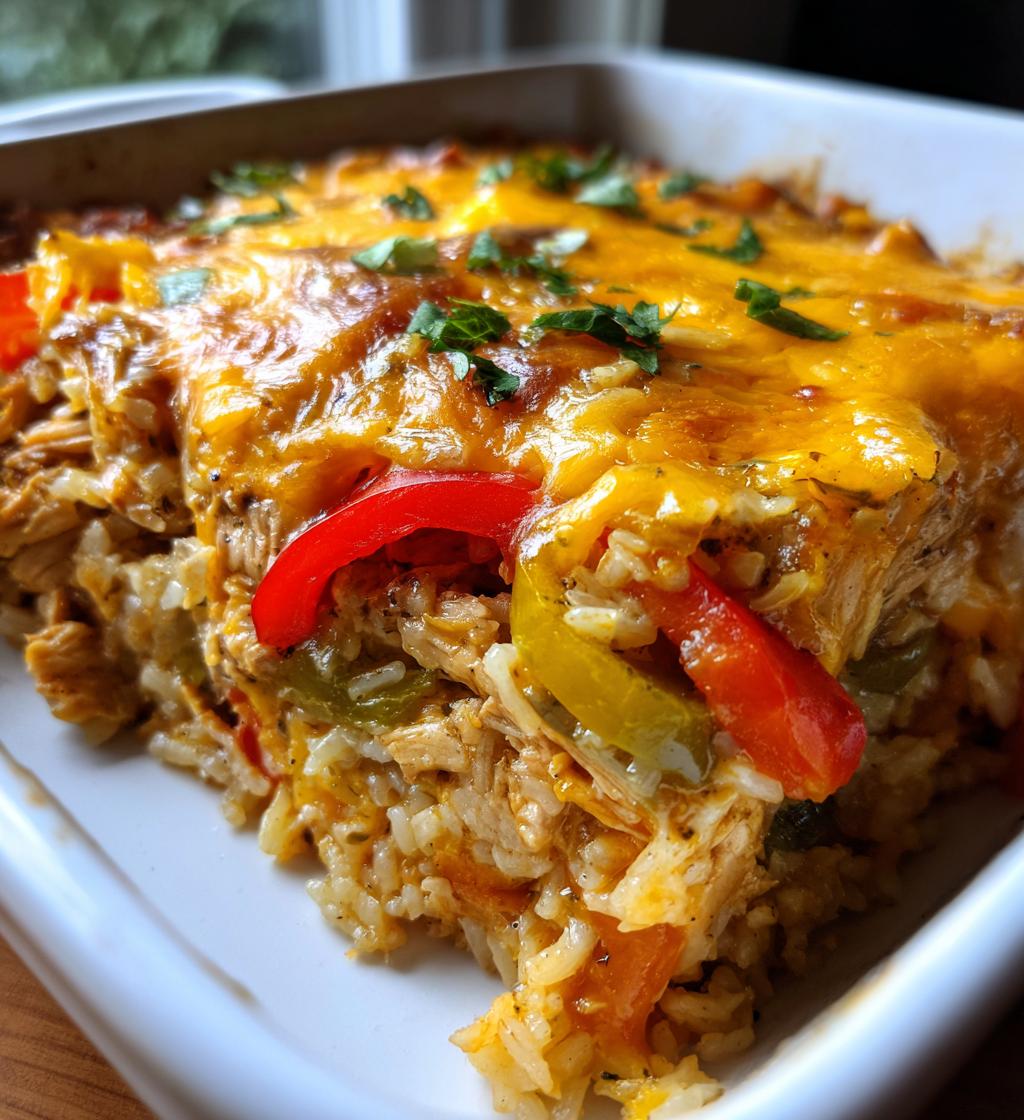chicken fajita rice casserole