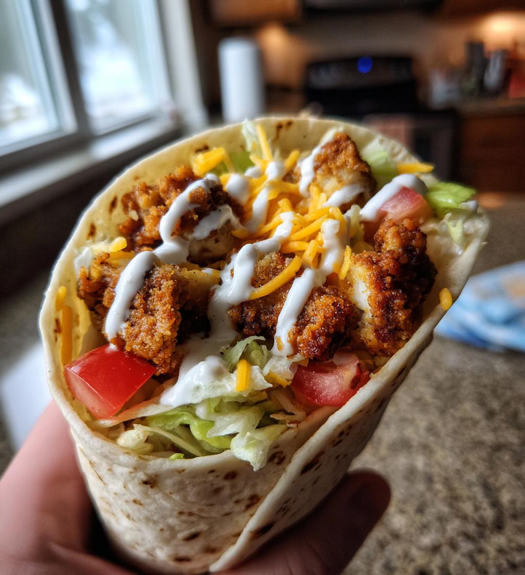 chicken nugget wrap - detail 1