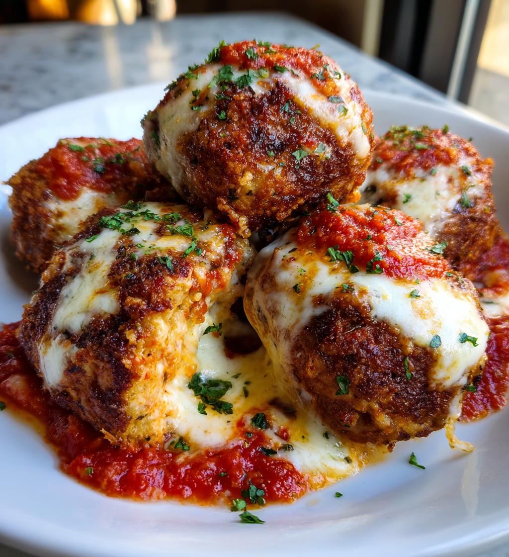 chicken parmesan meatballs - detail 1