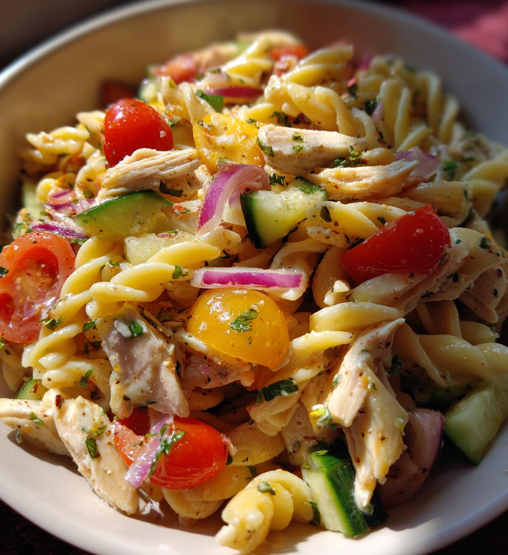 chicken pasta salad - detail 1