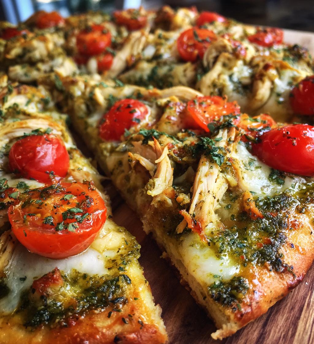 chicken pesto pizza