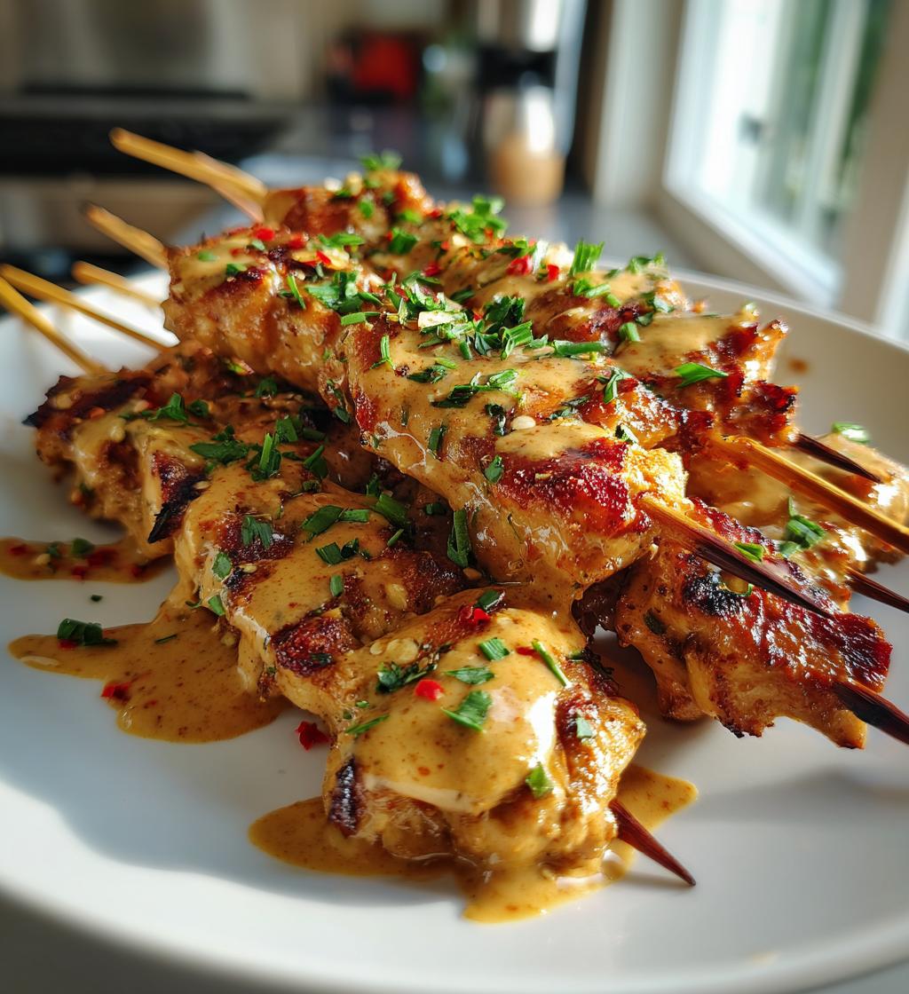 chicken satay with easy thai peanut sauce - detail 1