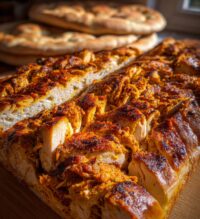 chicken shawarma in a loaf pan