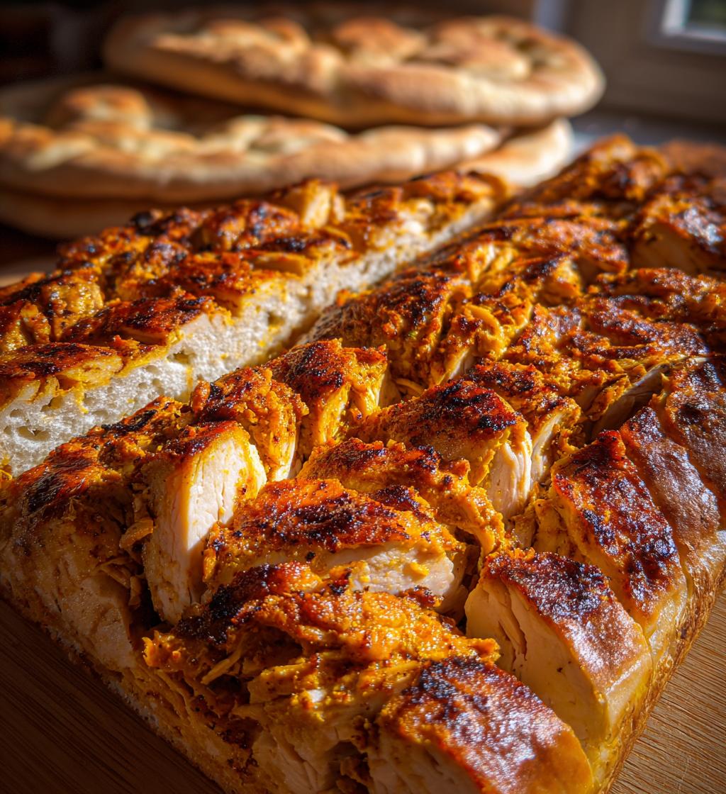 chicken shawarma in a loaf pan