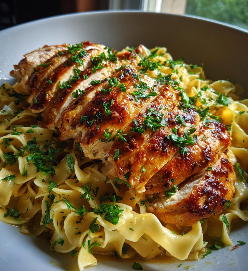 chicken with buttered noodles - detail 1