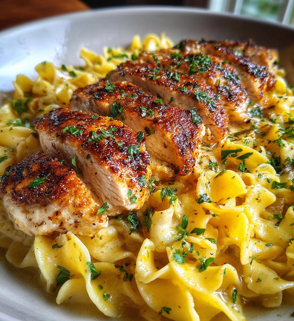 chicken with buttered noodles