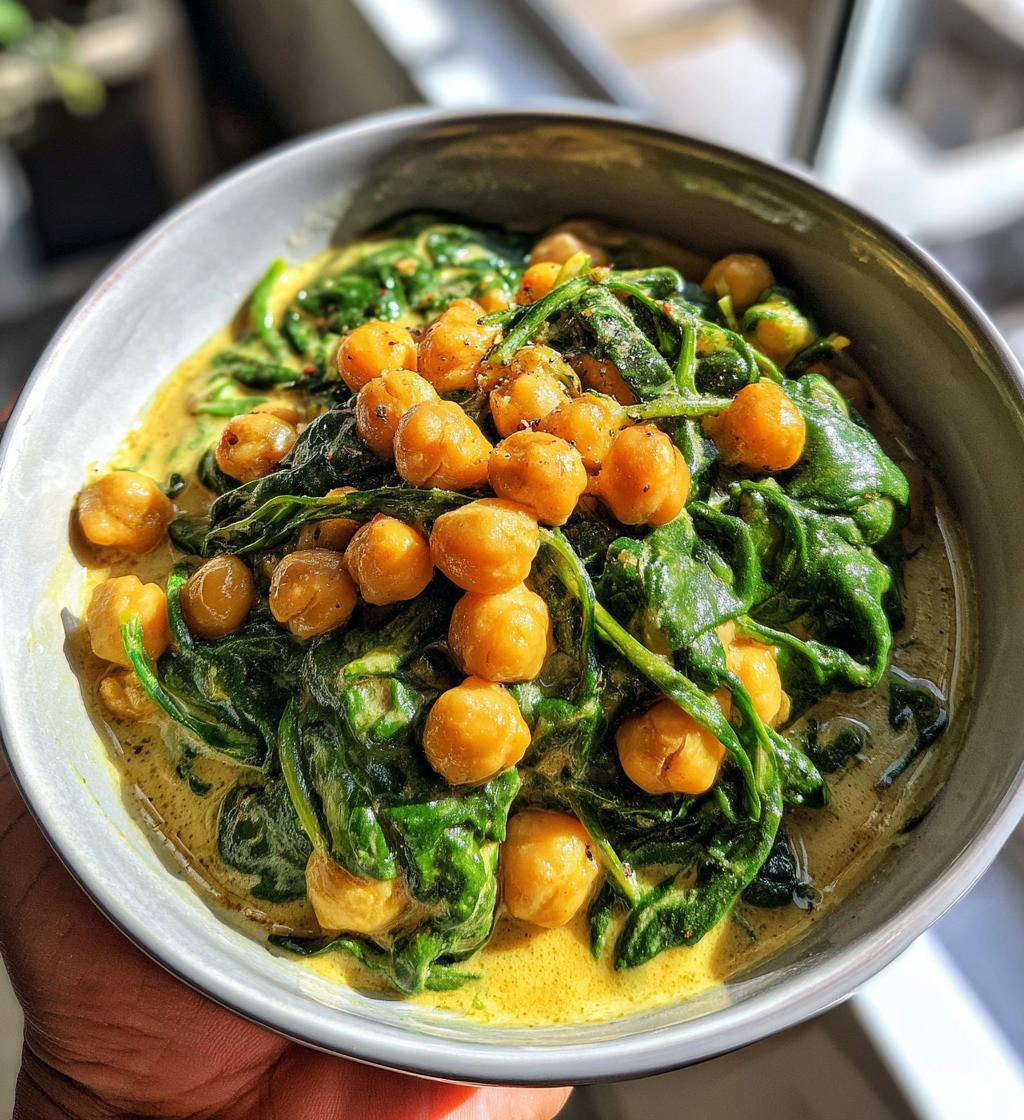 chickpea spinach coconut curry