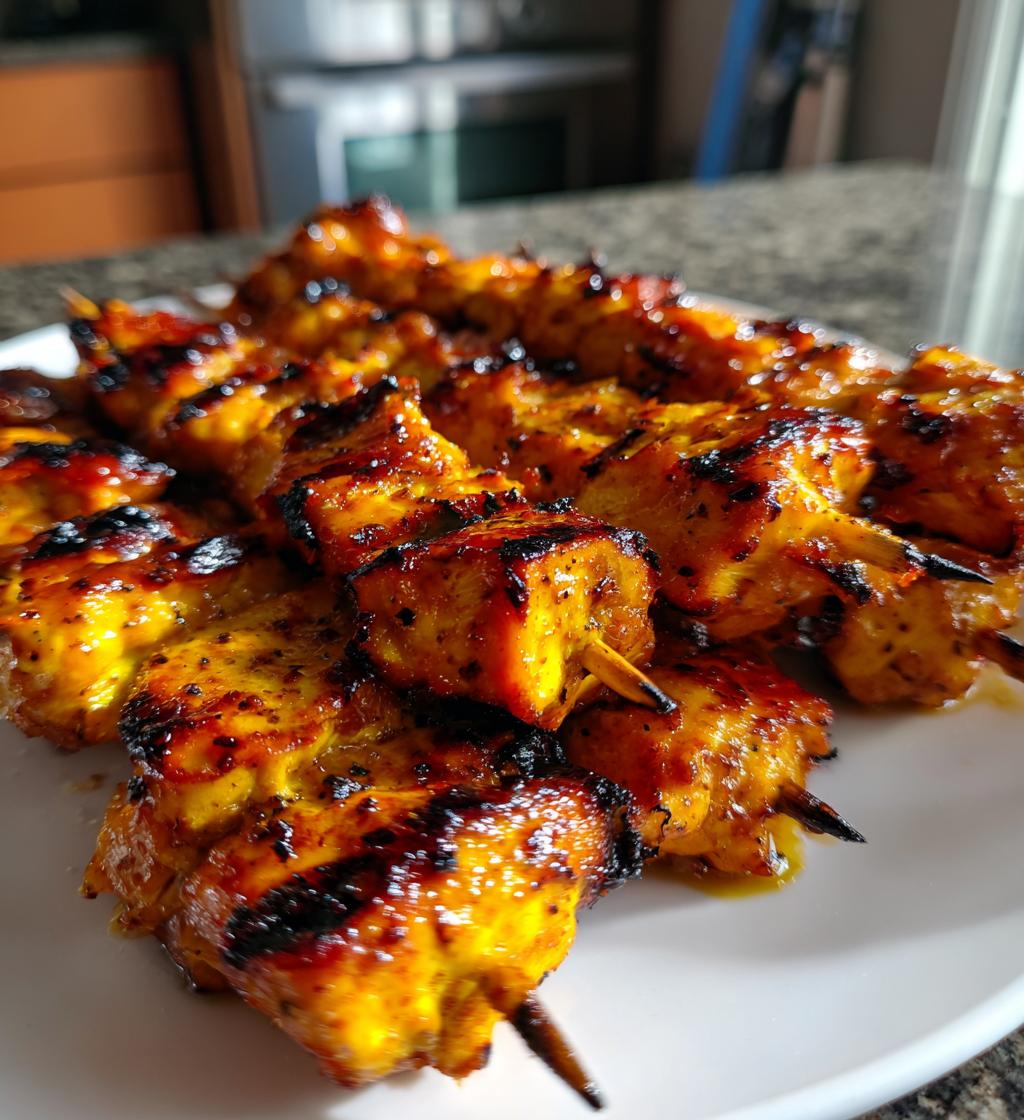 chipotle honey chicken skewers - detail 1
