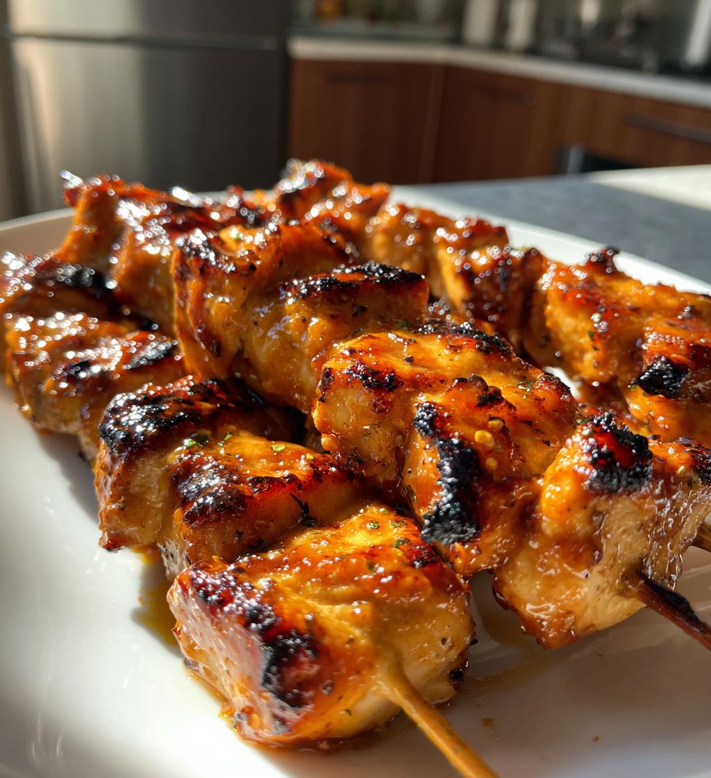 chipotle honey chicken skewers