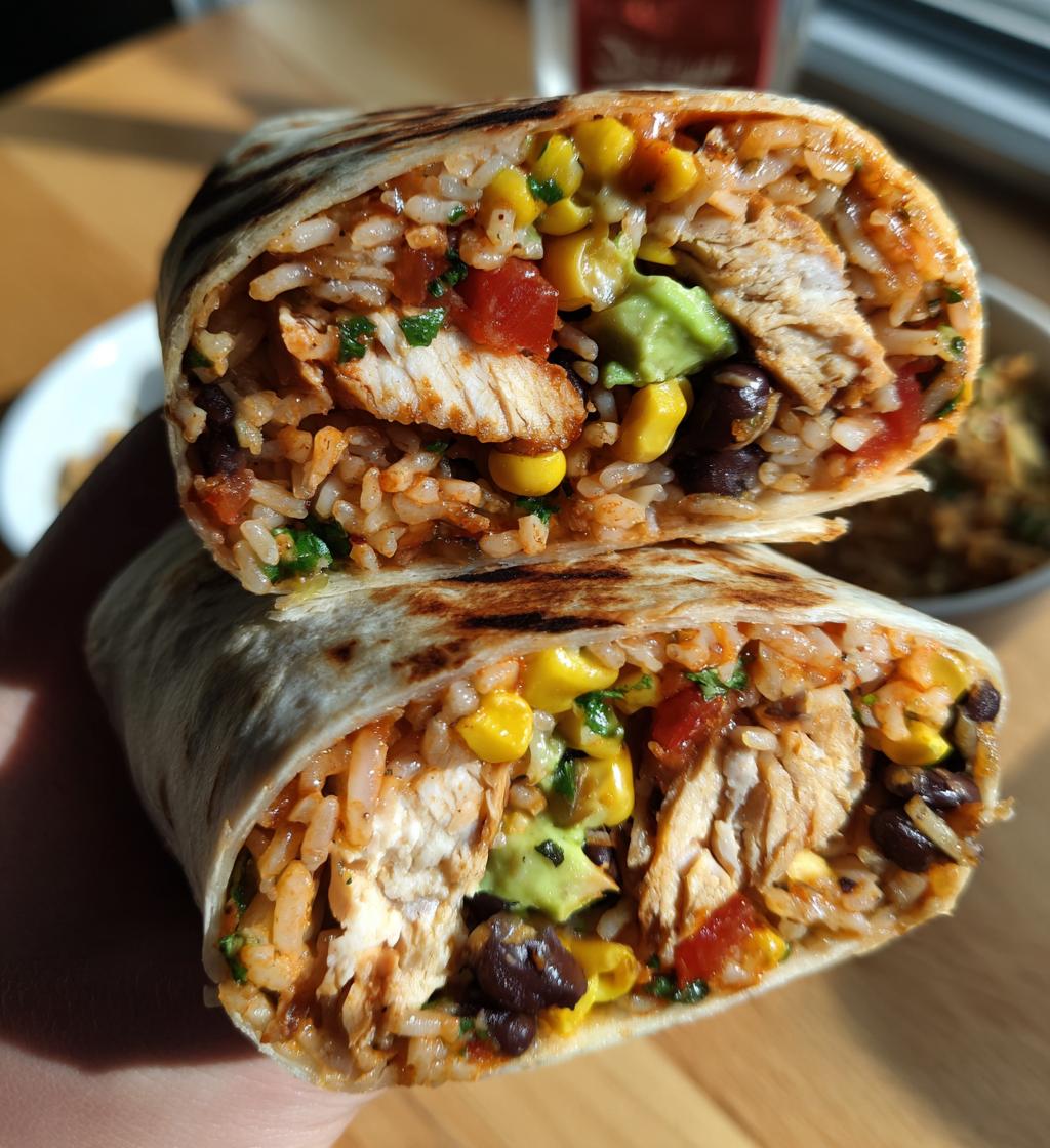 chipotle ranch grilled chicken burrito - detail 1