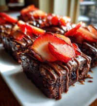 chocolate covered strawberry brownies