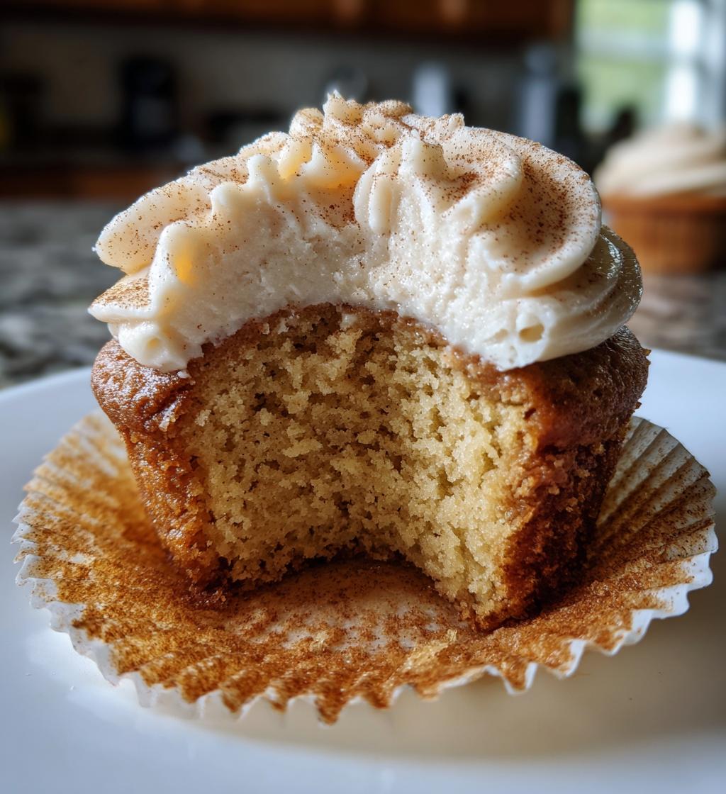 churro cupcakes with cinnamon cream cheese frosting