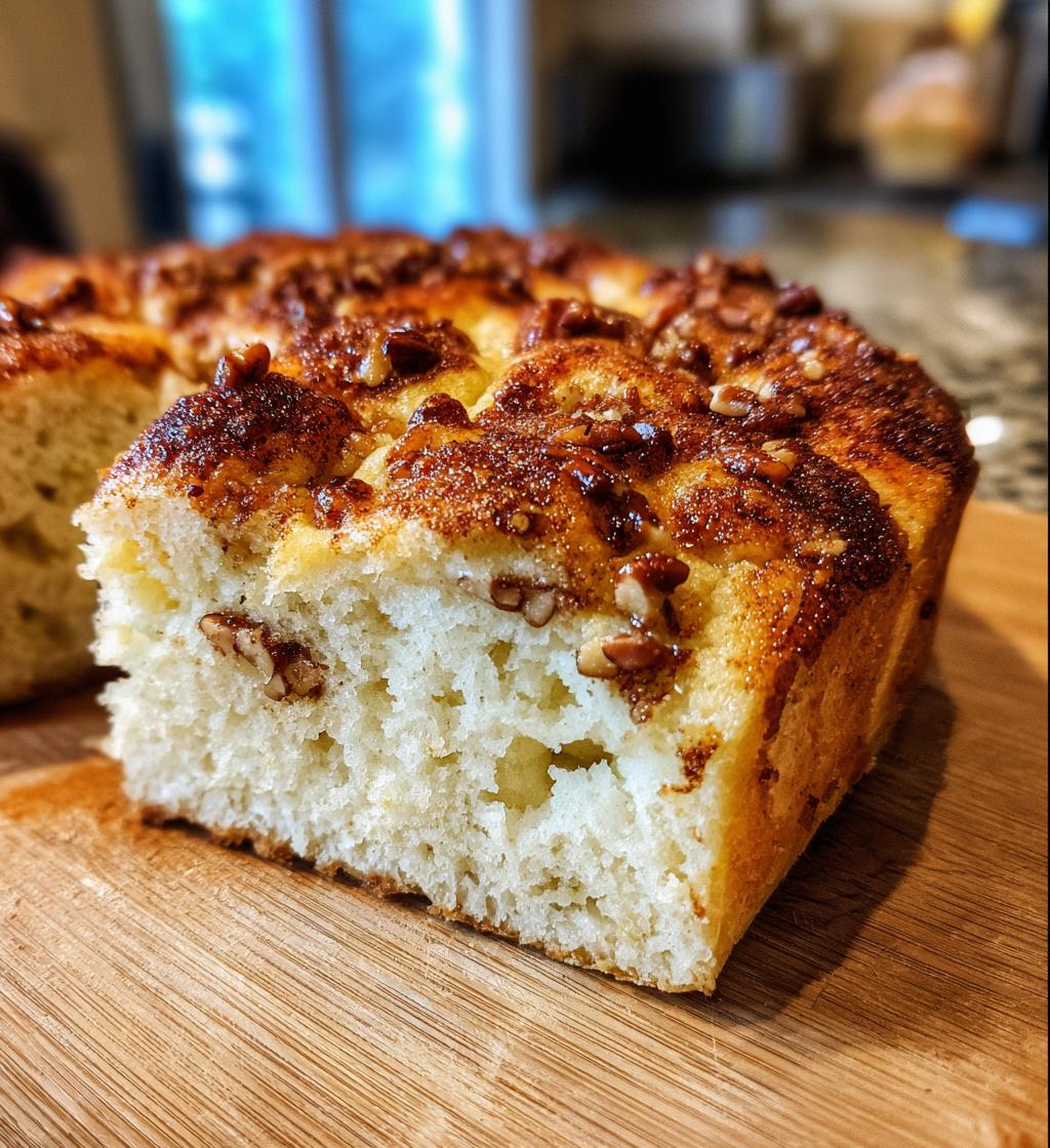 cinnamon focaccia - detail 1