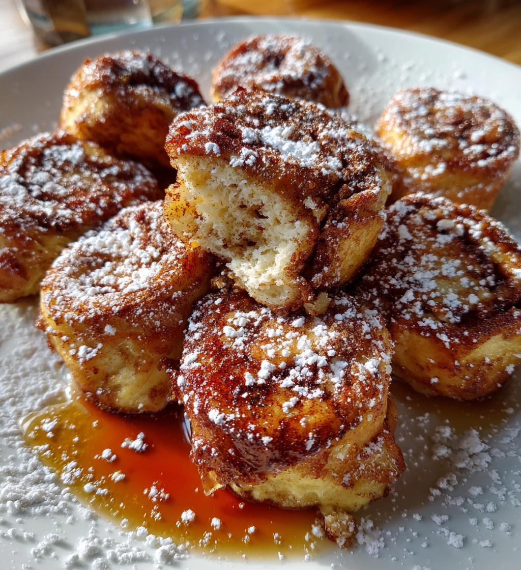 cinnamon roll french toast bites - detail 1