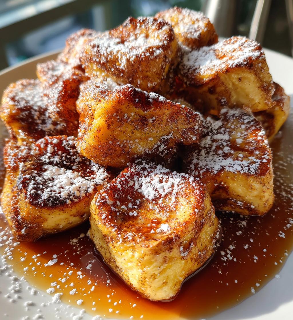cinnamon roll french toast bites
