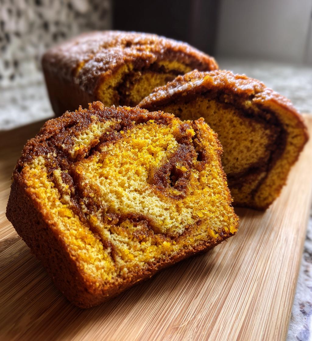 cinnamon roll pumpkin bread
