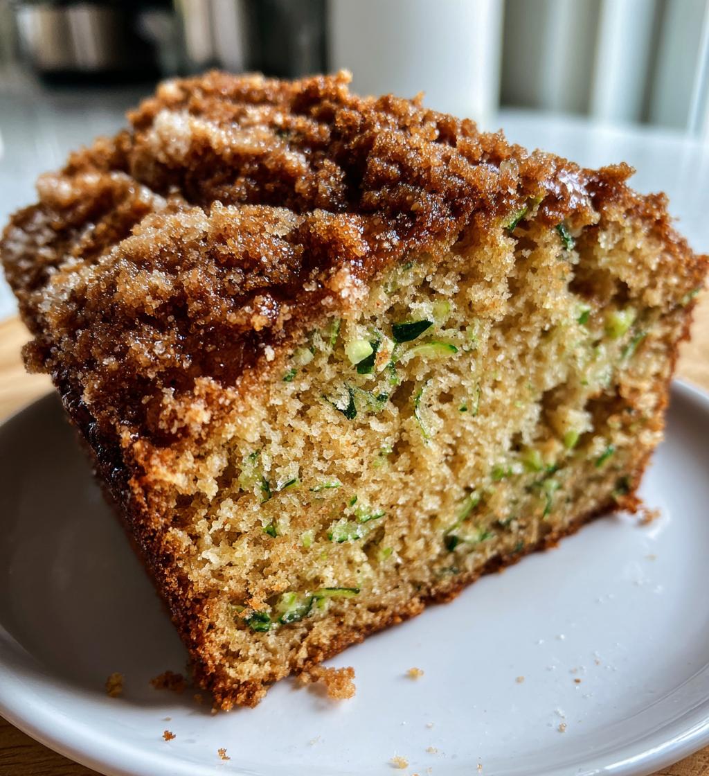 cinnamon streusel zucchini bread - detail 1