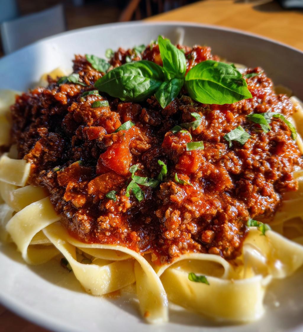 classic homemade bolognese sauce - detail 1