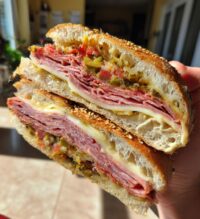 classic italian muffuletta sandwich