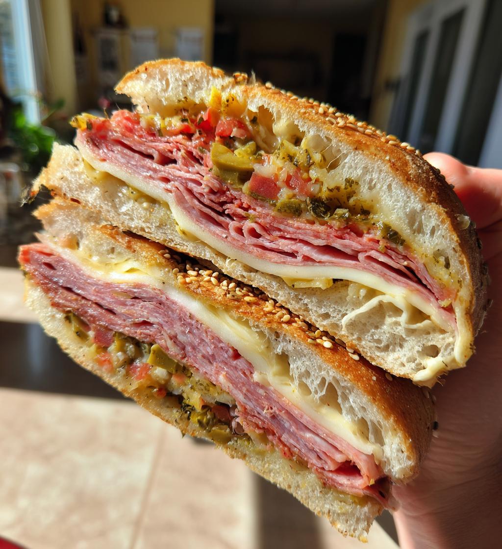 classic italian muffuletta sandwich