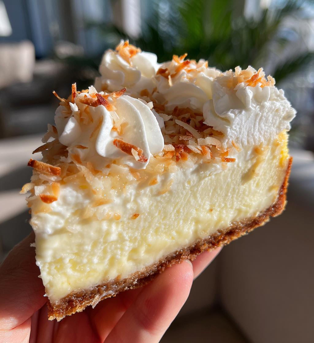 coconut cheesecake - detail 1
