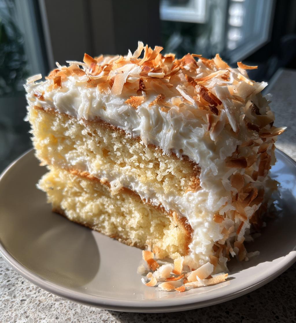 coconut delight cake - detail 1
