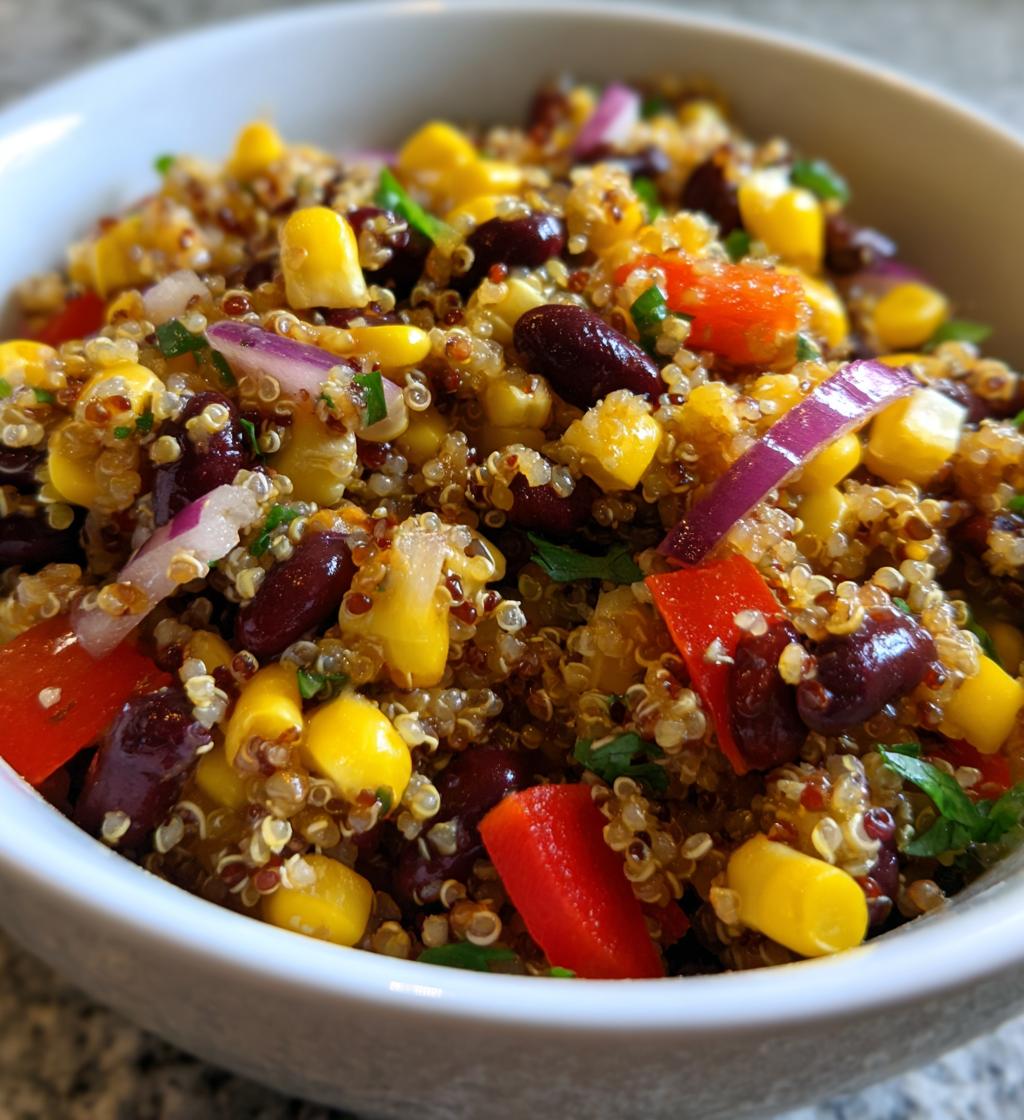 corn and black bean quinoa salad - detail 1