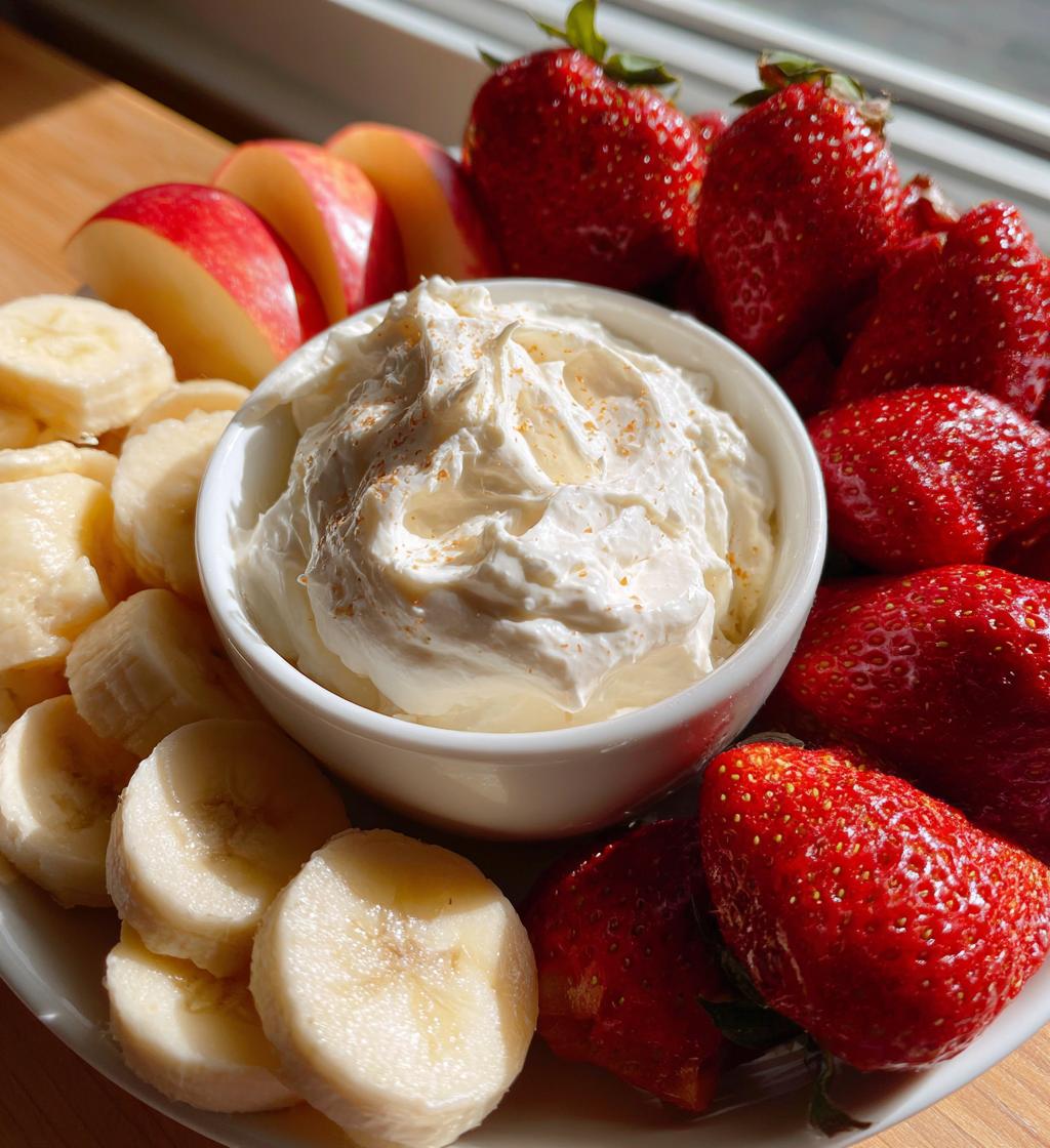 cream cheese fruit dip - detail 1