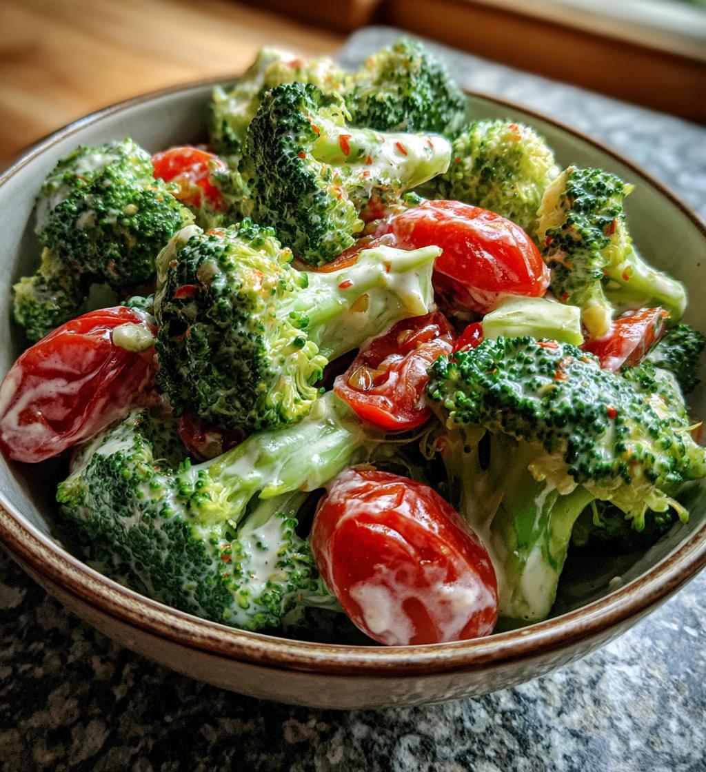 creamy broccoli salad - detail 1