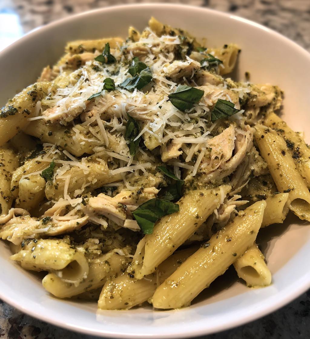 creamy chicken pesto pasta