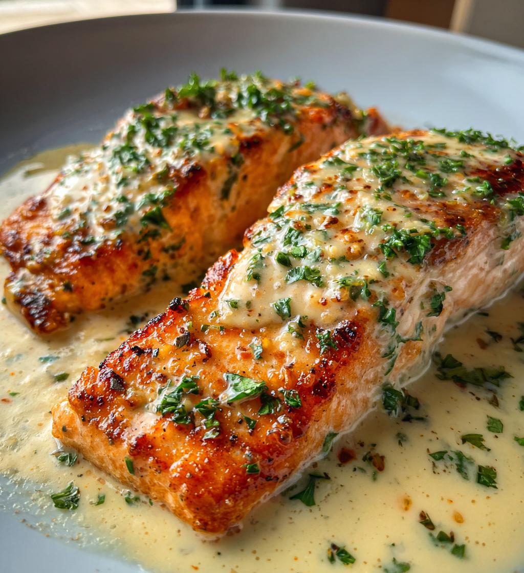 creamy garlic marry me salmon