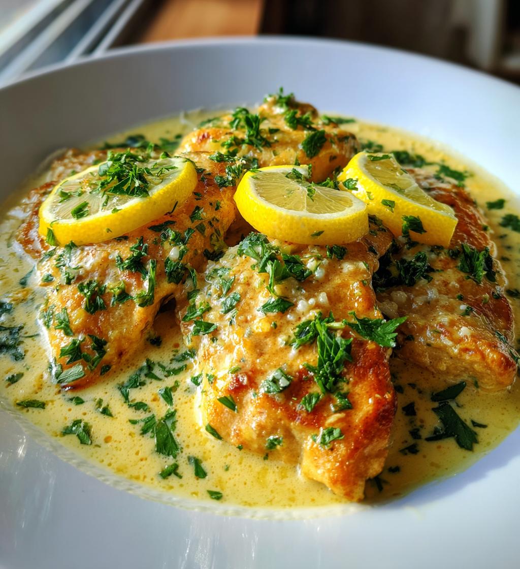 creamy lemon chicken - detail 1