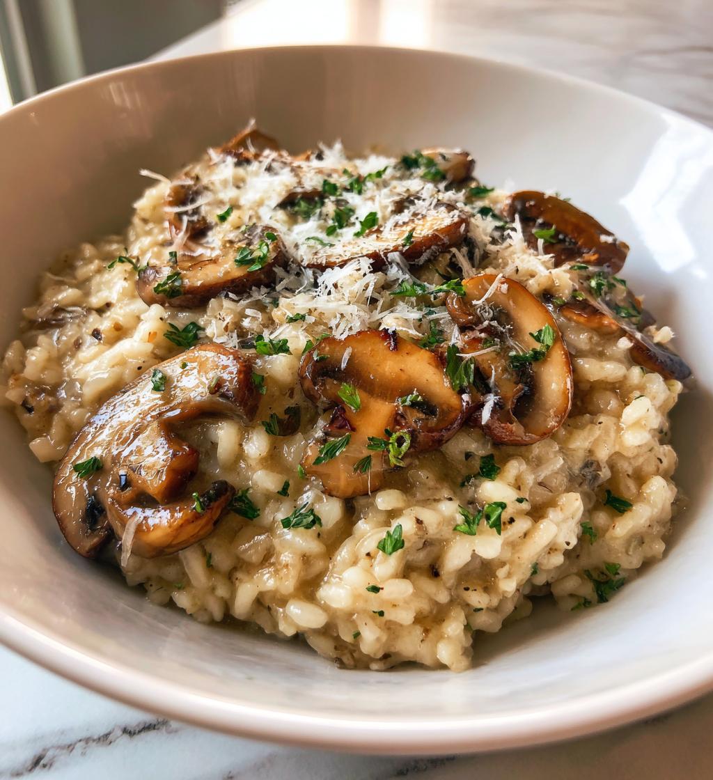 creamy mushroom risotto