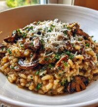 creamy mushroom risotto