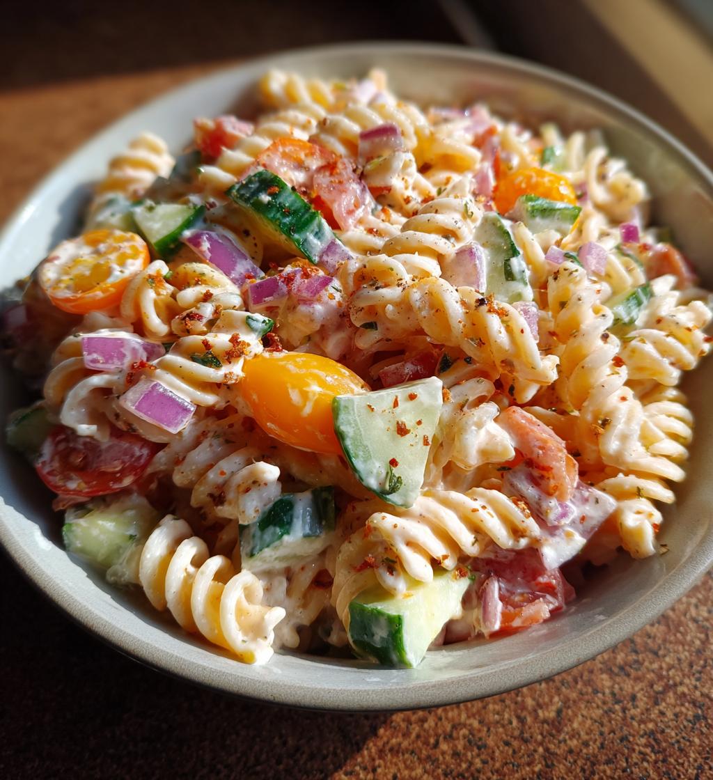 creamy pasta salad - detail 1