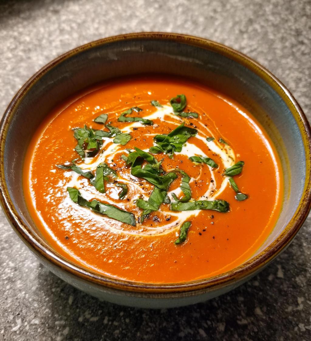 creamy roasted garlic tomato soup