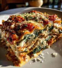 creamy spinach mushroom lasagna