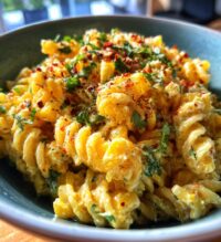 creamy street corn pasta salad