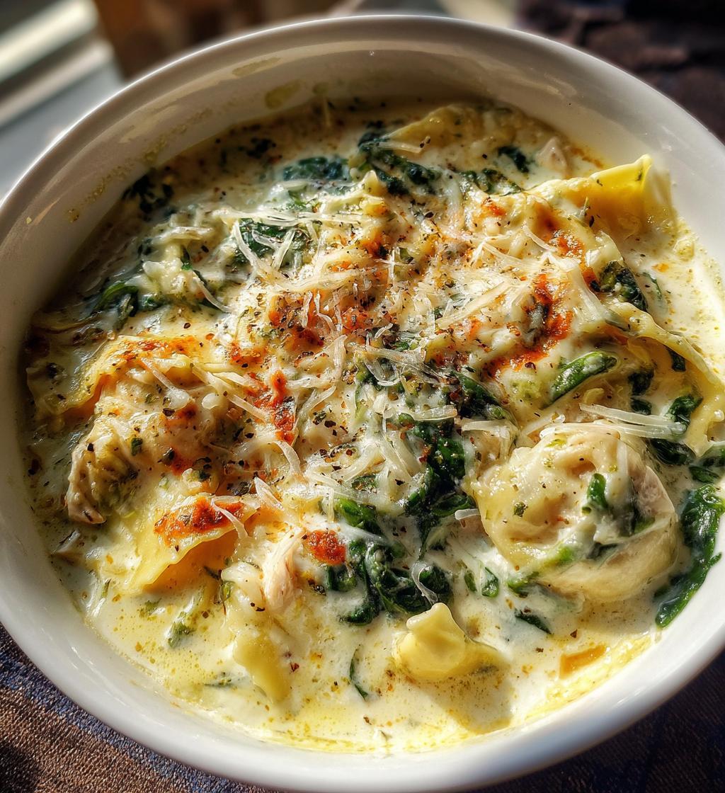 creamy white lasagna soup