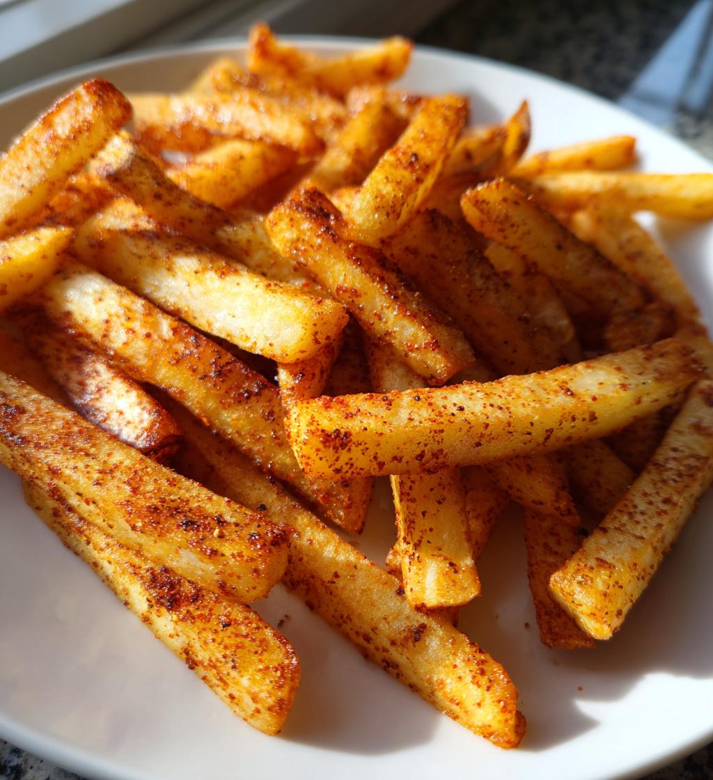 crispy air fryer seasoned french fries - detail 1