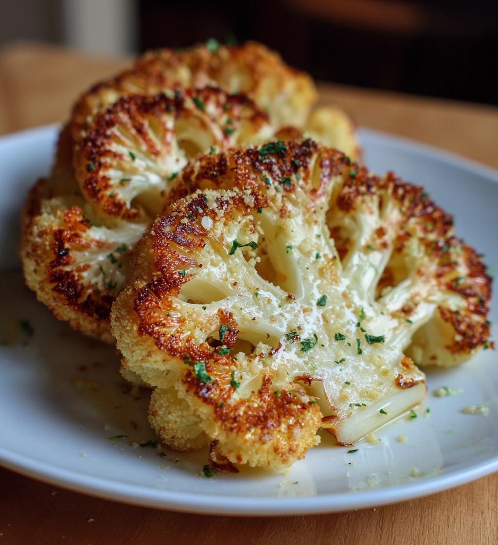 crispy baked cauliflower steaks - detail 1