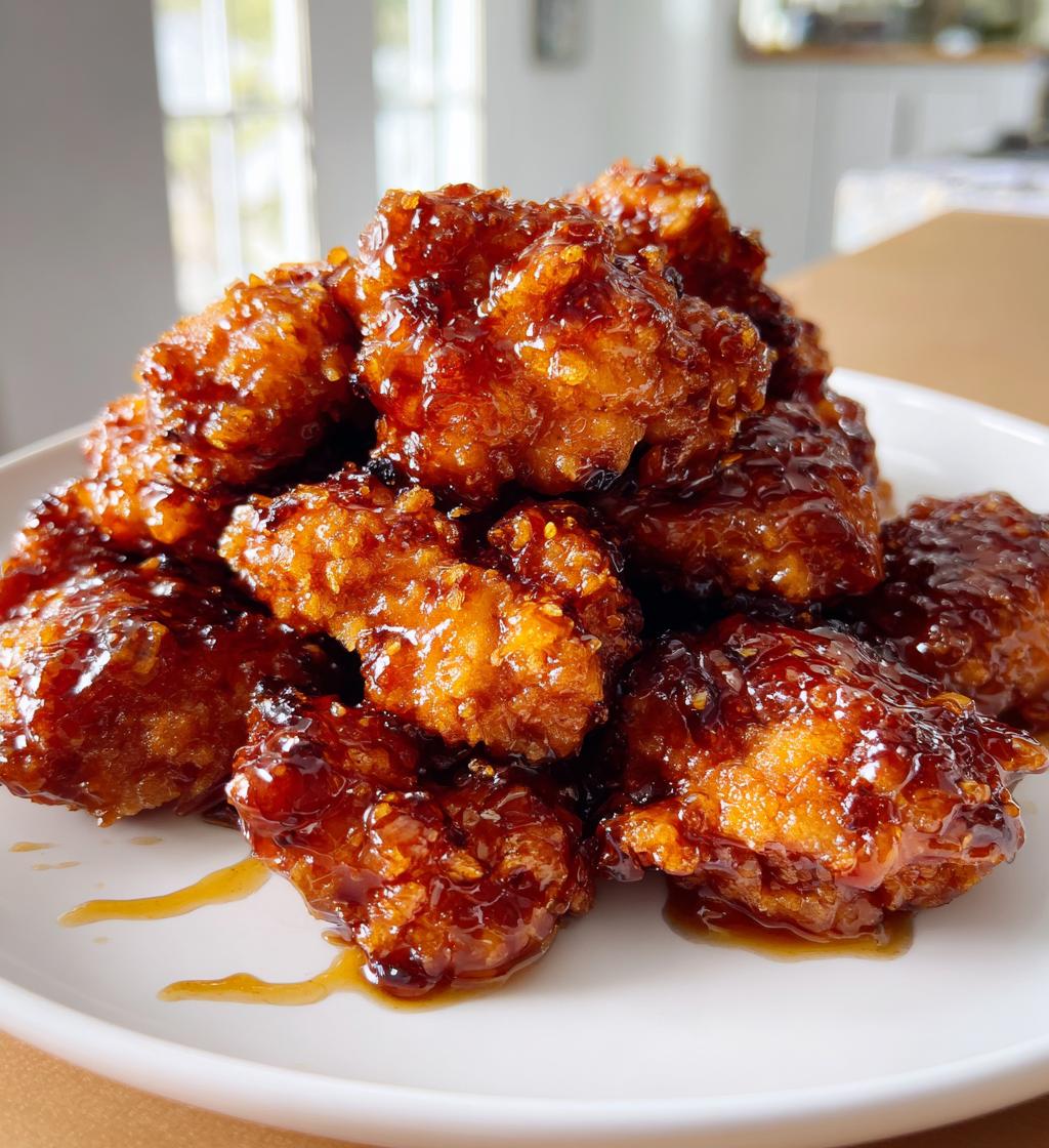 crispy honey chicken - detail 1