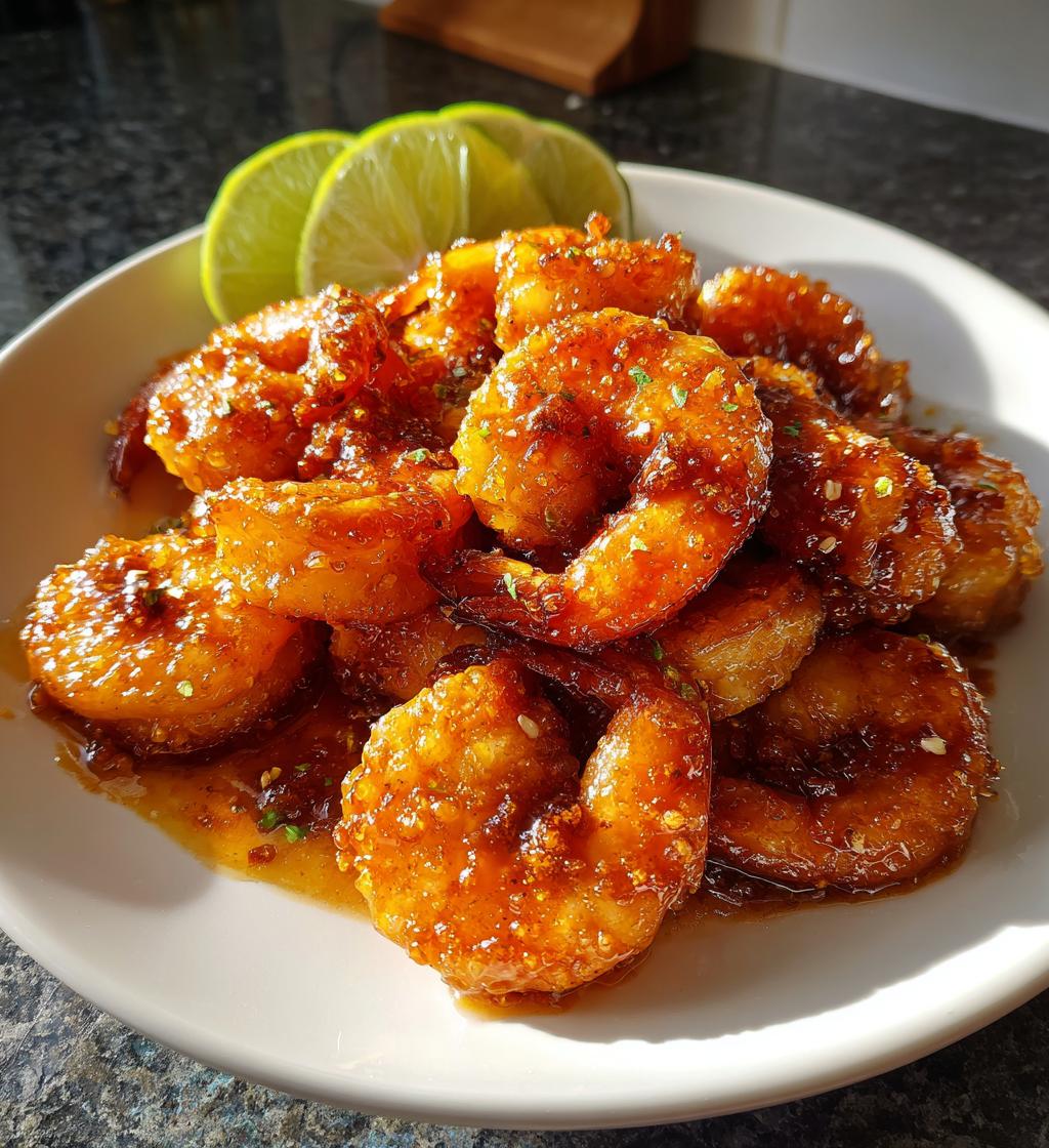 crispy hot honey fried shrimp sweet spicy and irresistible - detail 1