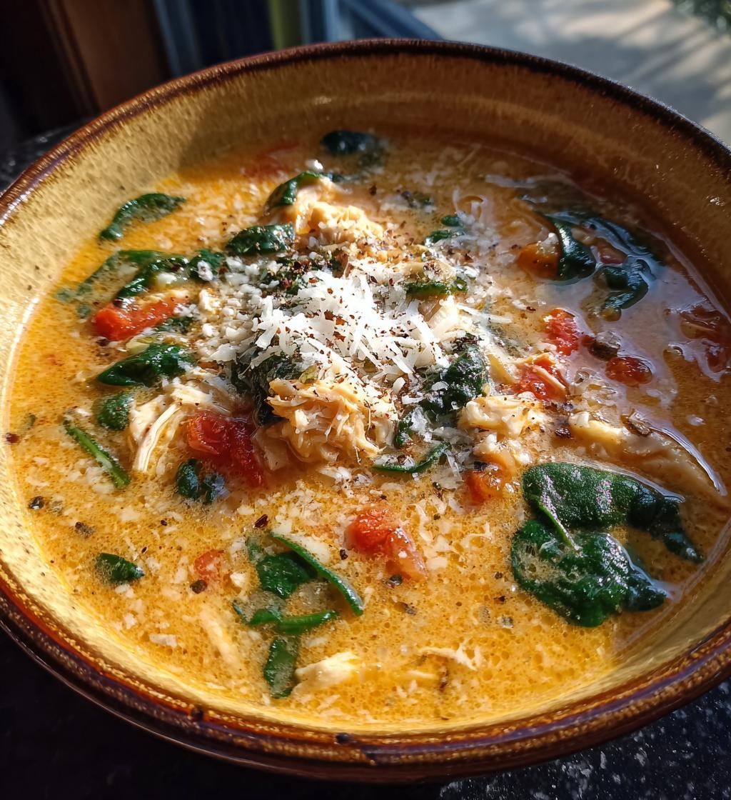 crock pot creamy chicken parmesan soup - detail 1