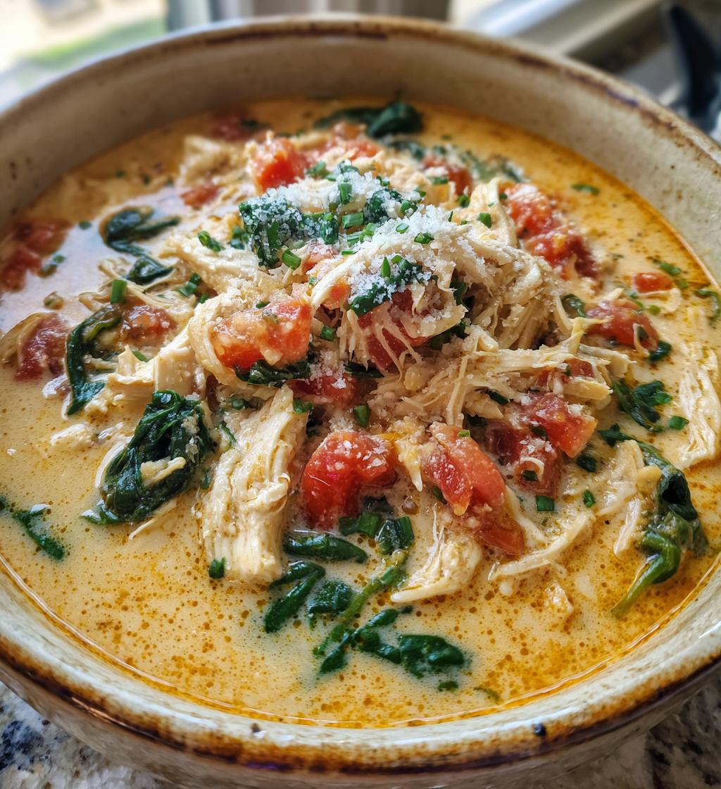 crock pot creamy chicken parmesan soup - detail 1